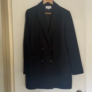 Reiss navy mid-length coat